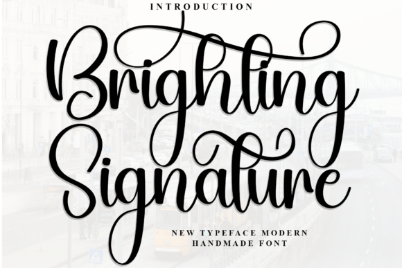 Brighting Signature: A Modern Typeface for Digital Branding
