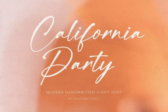 California Party: A Handwritten Script for Editorial Design