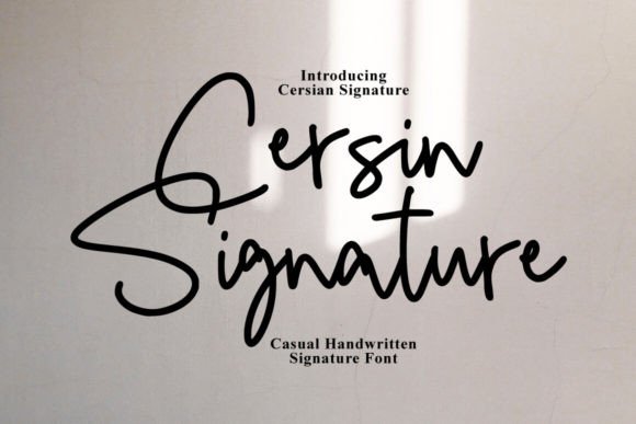 Cersin Signature: The Premium Script Font for Authentic Brand Identity