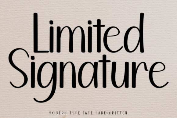 Limited Signature: The Handwritten Typeface That Elevates Small Business Branding