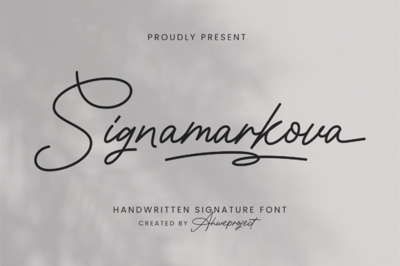 Signamarkova: A Handwritten Signature Typeface for Elegant Branding